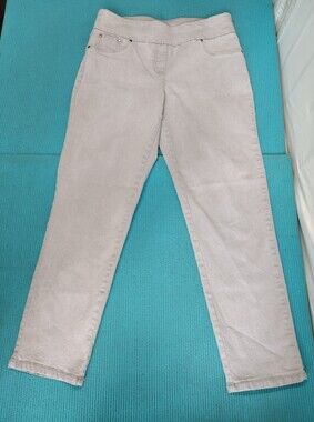 Ruby Rd. Petite  Pull On Denim Capri Pants Cropped Gray - 8P